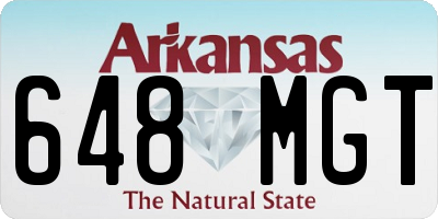 AR license plate 648MGT