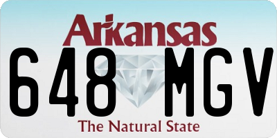 AR license plate 648MGV