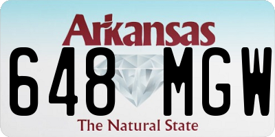 AR license plate 648MGW