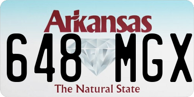 AR license plate 648MGX