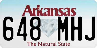 AR license plate 648MHJ