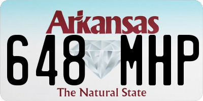 AR license plate 648MHP