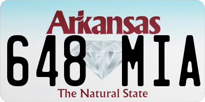 AR license plate 648MIA