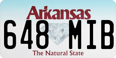 AR license plate 648MIB