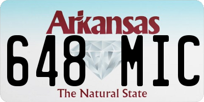 AR license plate 648MIC