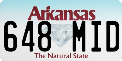 AR license plate 648MID