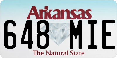 AR license plate 648MIE