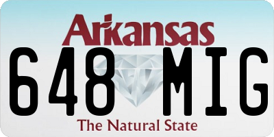 AR license plate 648MIG