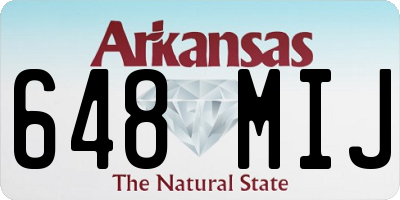 AR license plate 648MIJ