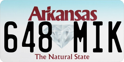 AR license plate 648MIK