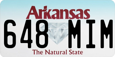 AR license plate 648MIM
