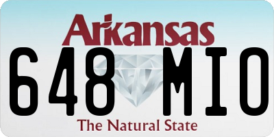 AR license plate 648MIO
