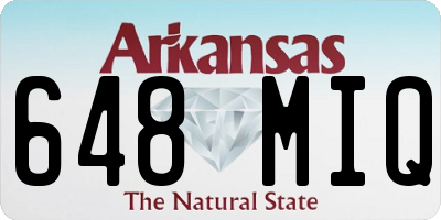 AR license plate 648MIQ