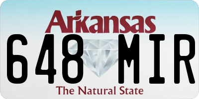 AR license plate 648MIR