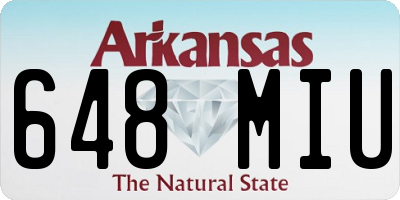 AR license plate 648MIU