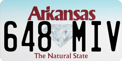 AR license plate 648MIV
