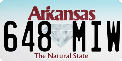 AR license plate 648MIW