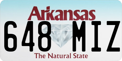 AR license plate 648MIZ