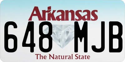 AR license plate 648MJB