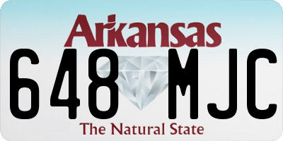 AR license plate 648MJC