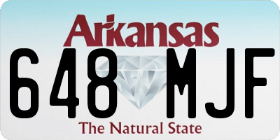 AR license plate 648MJF