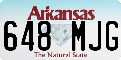 AR license plate 648MJG