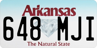 AR license plate 648MJI