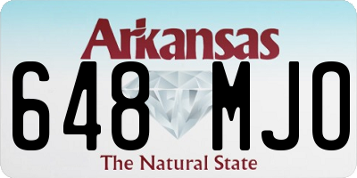 AR license plate 648MJO