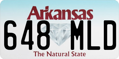 AR license plate 648MLD