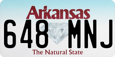 AR license plate 648MNJ