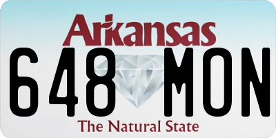 AR license plate 648MON