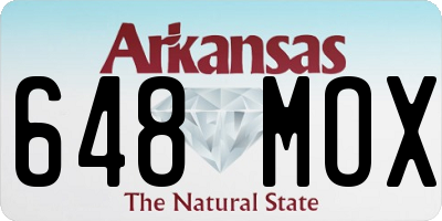 AR license plate 648MOX