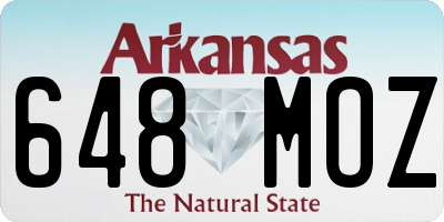 AR license plate 648MOZ