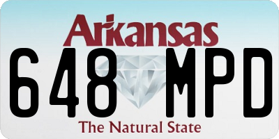 AR license plate 648MPD