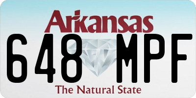 AR license plate 648MPF