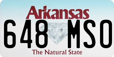 AR license plate 648MSO