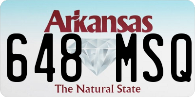 AR license plate 648MSQ
