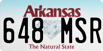 AR license plate 648MSR