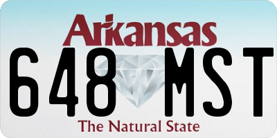 AR license plate 648MST