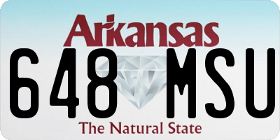 AR license plate 648MSU