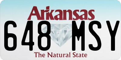 AR license plate 648MSY