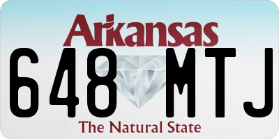 AR license plate 648MTJ