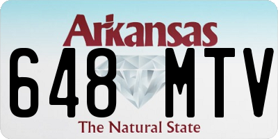 AR license plate 648MTV
