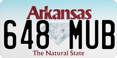 AR license plate 648MUB