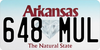 AR license plate 648MUL