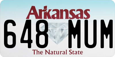 AR license plate 648MUM