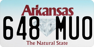 AR license plate 648MUO