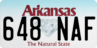 AR license plate 648NAF