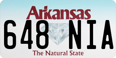 AR license plate 648NIA
