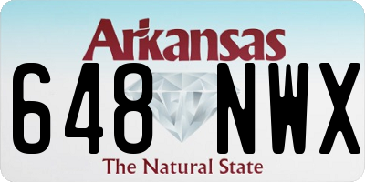 AR license plate 648NWX